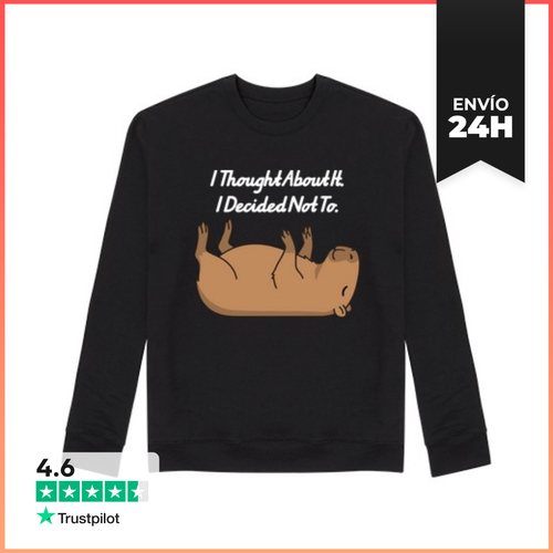 Sudadera Unisex Capibara Decidí No Blanco LaTostadora - latostadora.com - Modalova