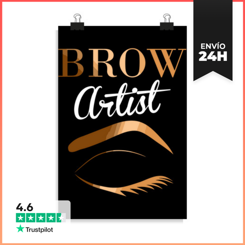 Póster Vertical Regalo De Microblading Para Artista De Cejas - latostadora.com - Modalova