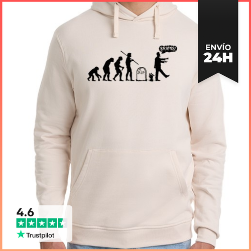 Sudadera Unisex Con Capucha Zombie Evolution LaTostadora - latostadora.com - Modalova