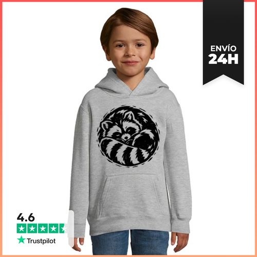 Sudadera Para Niños Con Capucha Mapache Dormido - Animal Lindo - latostadora.com - Modalova