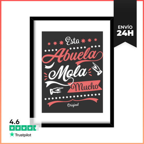 Cuadro Con Marco Vertical Esta Abuela Mola Mucho LaTostadora - latostadora.com - Modalova