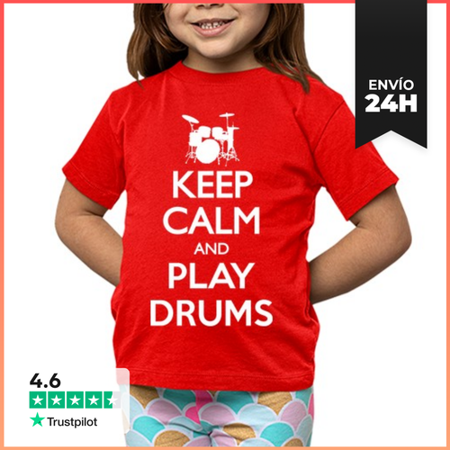 Camiseta Clásica Para Niños Keep Calm And Drums LaTostadora - latostadora.com - Modalova