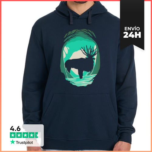Sudadera Unisex Con Capucha Ciervo Espíritu Princesa Mononoke - latostadora.com - Modalova