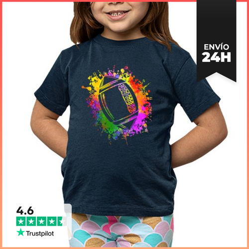 Camiseta Clásica Para Niños Salpicaduras De Acuarela De Rugby De - latostadora.com - Modalova