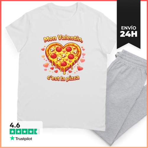 Pijama Mi Valentin Es La Camiseta De Pizza Divertida Día De San - latostadora.com - Modalova