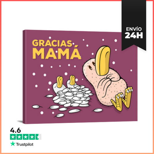 Lienzo Horizontal Lienzo Gracias Mamá Pollo Y Pollitos - Día De - latostadora.com - Modalova