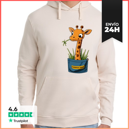 Sudadera Unisex Con Capucha Jirafa De Bolsillo Salvaje - latostadora.com - Modalova