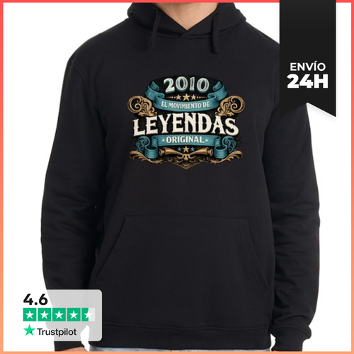 Sudadera Unisex Con Capucha 2010 El Movimiento De Leyendas - latostadora.com - Modalova