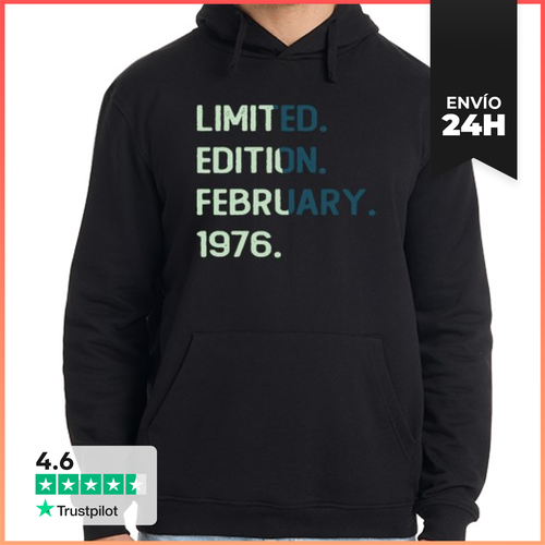 Sudadera Unisex Con Capucha Edición Limitada Febrero 1976 - latostadora.com - Modalova