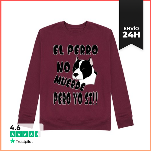 Sudadera Unisex El Perro No Muerde Staffordshire LaTostadora - latostadora.com - Modalova