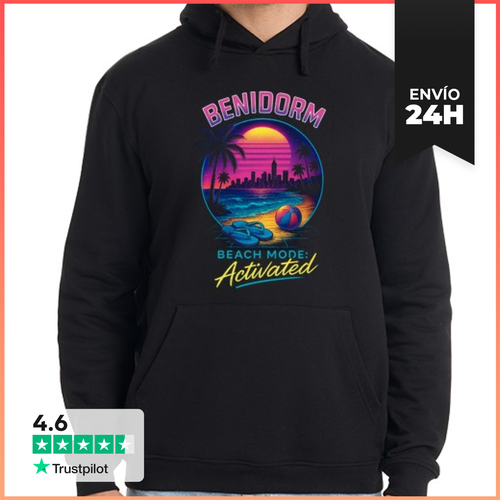 Sudadera Unisex Con Capucha Benidorm Beach Mode Activated - latostadora.com - Modalova