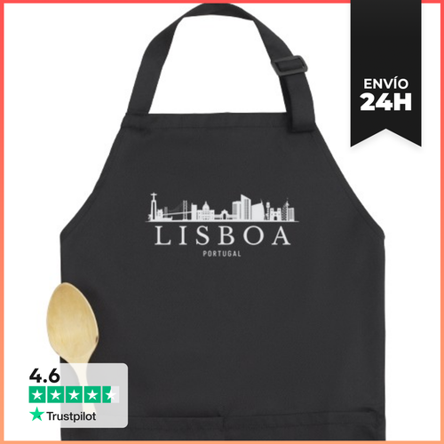 Delantal Premium Con Bolsillo Horizonte De Lisboa, Lisboa - latostadora.com - Modalova