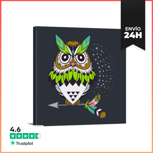 Lienzo Cuadrado Owl LM LaTostadora - latostadora.com - Modalova