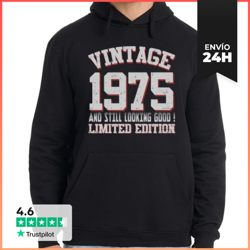 Sudadera Unisex Con Capucha Vintage 1975 Y Stiil Luciendo Bien - latostadora.com - Modalova