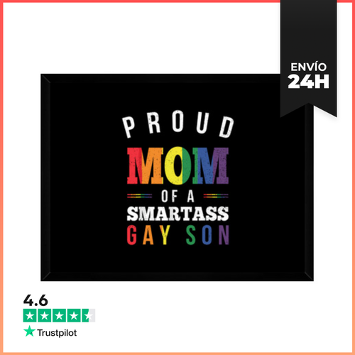 Cuadro Con Marco Horizontal Orgullosa Mamá De Un Hijo Gay - latostadora.com - Modalova