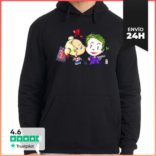 Sudadera Unisex Con Capucha Harley Kiss Joker LaTostadora - latostadora.com - Modalova
