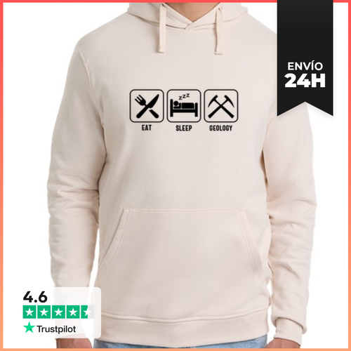 Sudadera Unisex Con Capucha Comer Dormir Geología LaTostadora - latostadora.com - Modalova