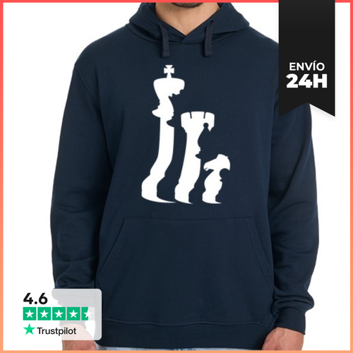 Sudadera Unisex Con Capucha Piezas Ajedrez LaTostadora - latostadora.com - Modalova