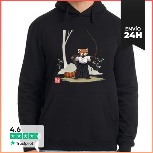 Sudadera Unisex Con Capucha Lindo Panda Rojo Samurái Arquero - latostadora.com - Modalova