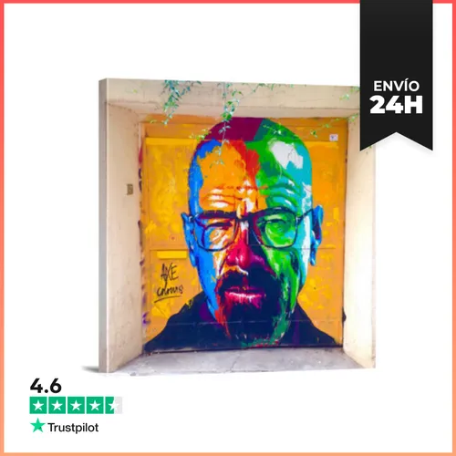 Lienzo Cuadrado Walter White - LaTostadora - latostadora.com - Modalova