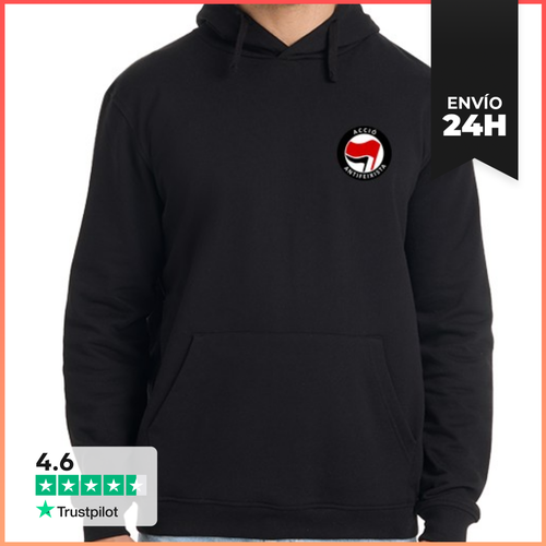 Sudadera Unisex Con Capucha Sudadera Negra H - Acció Antifeixista - latostadora.com - Modalova