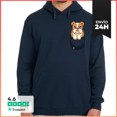 Sudadera Unisex Con Capucha Bulldog Inglés Lindo Bolsillo - latostadora.com - Modalova