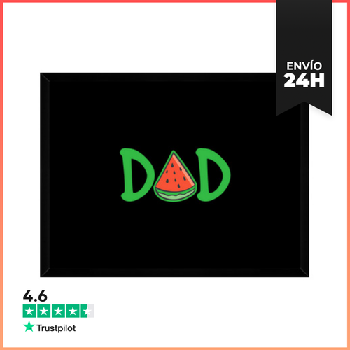 Cuadro Con Marco Horizontal Papá Sandía Divertido Verano Melón - latostadora.com - Modalova