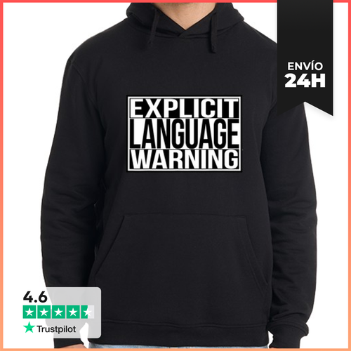 Sudadera Unisex Con Capucha Advertencia De Lenguaje Explícito - latostadora.com - Modalova