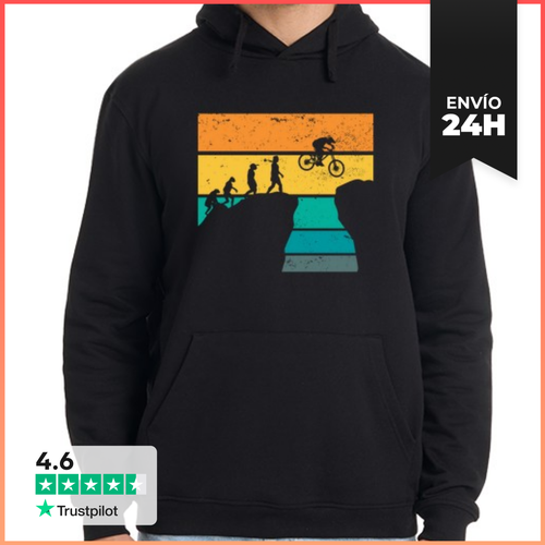 Sudadera Unisex Con Capucha Mtb Evolución Bicicleta Montaña - latostadora.com - Modalova