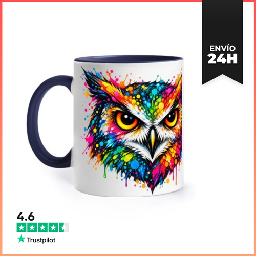 Taza De Colores Búho Multicolor LaTostadora - latostadora.com - Modalova