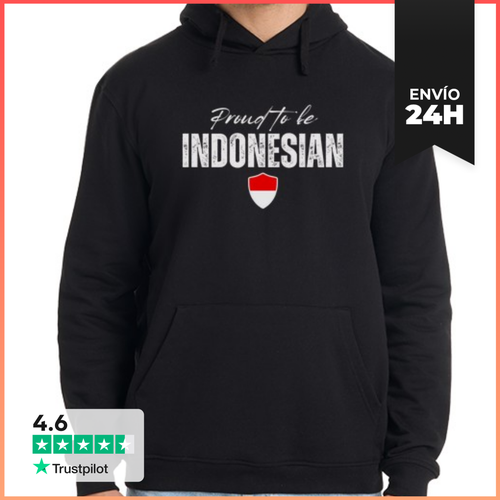 Sudadera Unisex Con Capucha Indonesio Orgulloso, Hecho En - latostadora.com - Modalova
