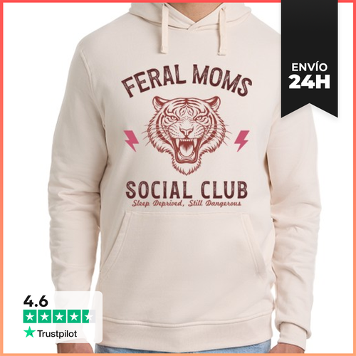 Sudadera Unisex Con Capucha FERAL MOMS SOCIAL CLUB SLEEP DEPRIVED - latostadora.com - Modalova