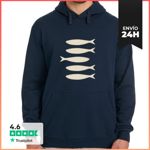 Sudadera Unisex Con Capucha Les Sardines Beiges LaTostadora - latostadora.com - Modalova