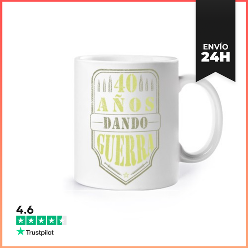Taza 40 Cumpleaños, 40 Años Dando Guerra LaTostadora - latostadora.com - Modalova