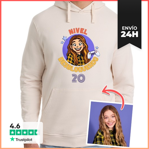 Sudadera Unisex Con Capucha Efecto Ilustración Sudadera Nivel - latostadora.com - Modalova