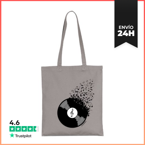 Bolsa De Tela Vinilo Con Notas Musicales De DESATIKHA LaTostadora - latostadora.com - Modalova