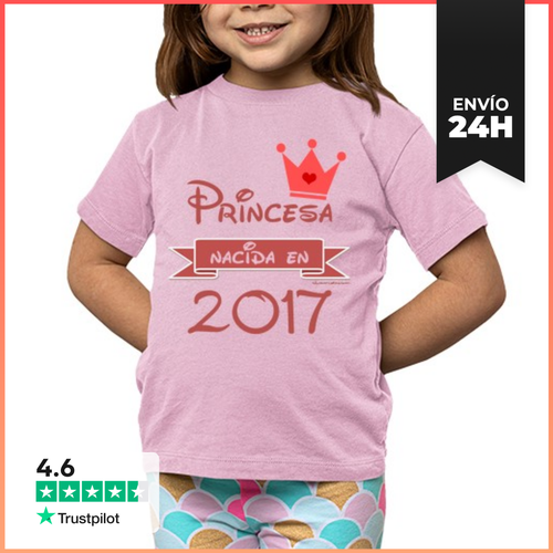 Camiseta Clásica Para Niños Princesa Nacida En 2017 LaTostadora - latostadora.com - Modalova