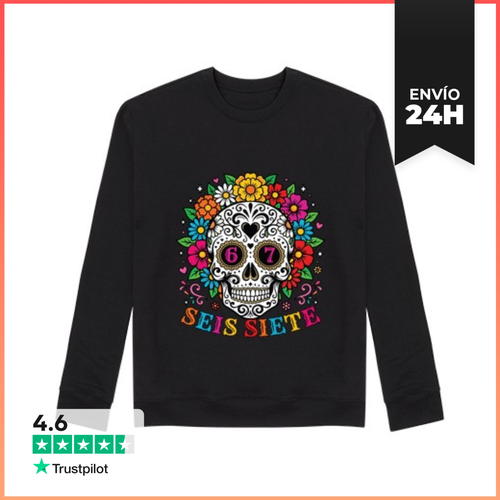 Sudadera Unisex Seis Siete 67 Meme Muertos Día De Muertos - latostadora.com - Modalova