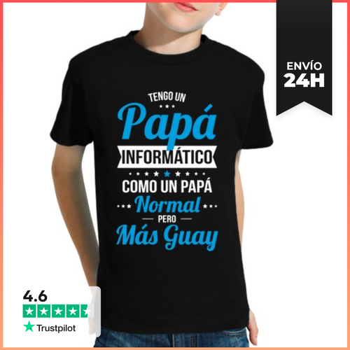 Camiseta Clásica Para Niños Tengo Un Papá Informático Más Guay - latostadora.com - Modalova