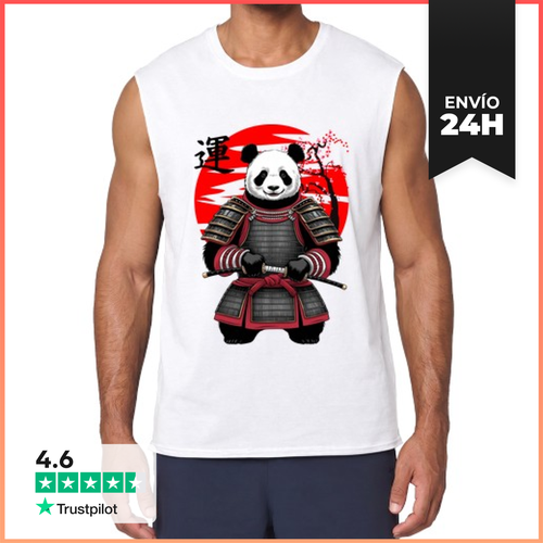 Camiseta Sin Mangas Lindo Panda Samurái LaTostadora - latostadora.com - Modalova