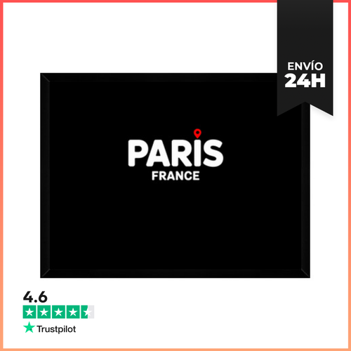 Cuadro Con Marco Horizontal Viaje A París Francia Torre Eiffel - latostadora.com - Modalova
