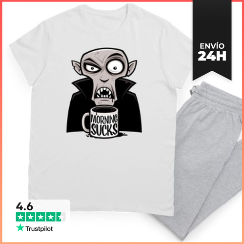 Pijama La Mañana Apesta Vampiro Gruñón Café LaTostadora - latostadora.com - Modalova