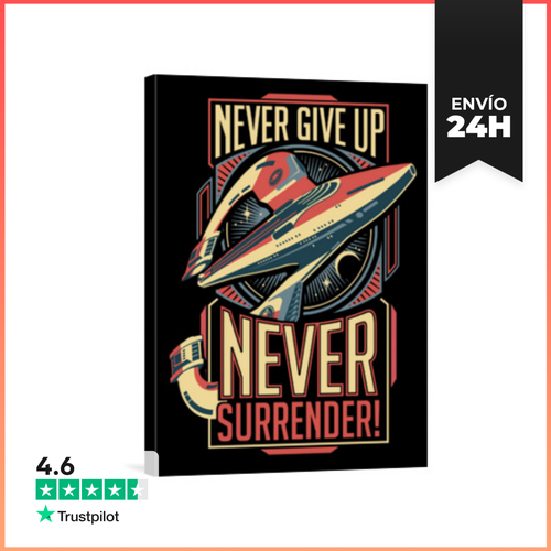 Lienzo Vertical Never Surrender LaTostadora - latostadora.com - Modalova