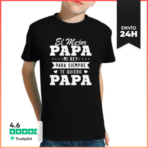 Camiseta Clásica Para Niños El Mejor Papá Mi Rey Para Siempre Te - latostadora.com - Modalova