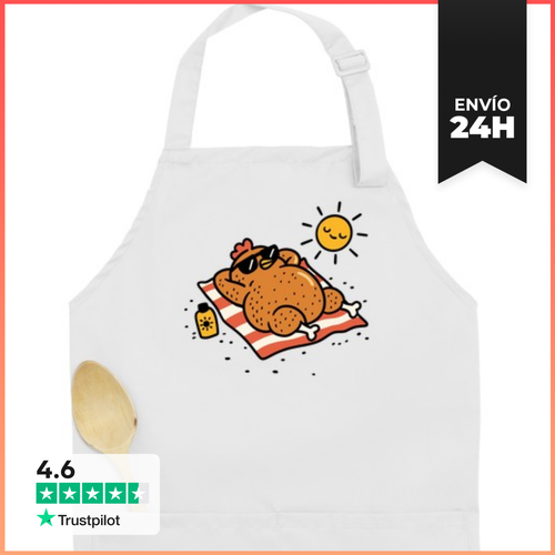 Delantal Premium Con Bolsillo Pollo Asado LaTostadora - latostadora.com - Modalova