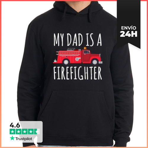 Sudadera Unisex Con Capucha Mi Papá Es Bombero LaTostadora - latostadora.com - Modalova