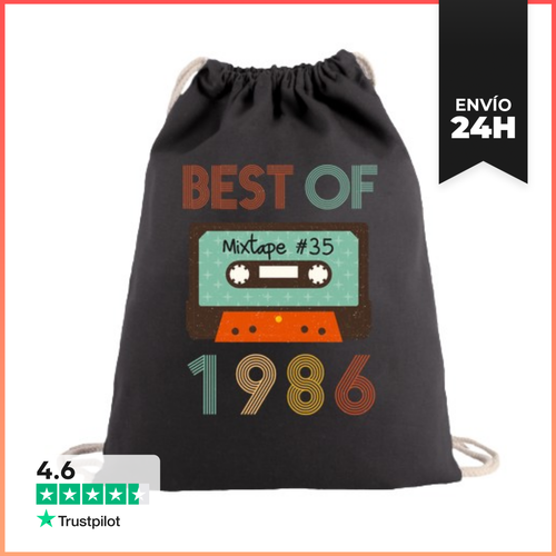 Mochila Saco Con Cuerdas Best Of 1986 - Birthday Mixtape 35 - latostadora.com - Modalova