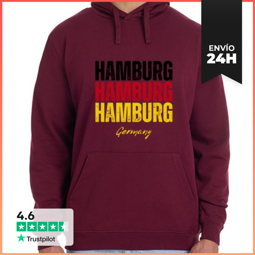 Sudadera Unisex Con Capucha Amo Hamburgo, Hamburgo Alemania - latostadora.com - Modalova
