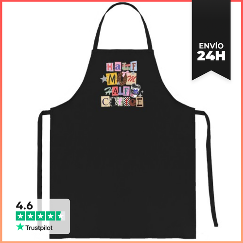 Delantal HALF MOM HALF COFFEE COLLAGE LaTostadora - latostadora.com - Modalova