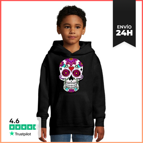Sudadera Para Niños Con Capucha FLORAL SKULL LaTostadora - latostadora.com - Modalova